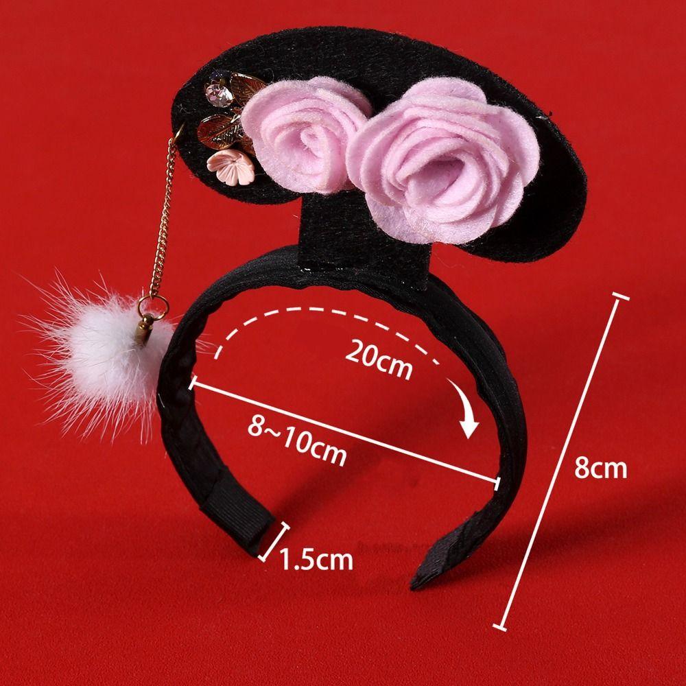 Traditional Cat Headdress Chinese Style Dog Hanfu Headband Puppy Pet New Year Headband  Dog/cat