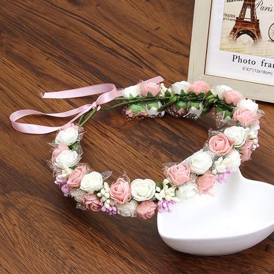 Frauen Lünette Blumen Kopf Mädchen Blumenkrone Kranz Hochzeit Braut Haarschmuck