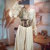 Gothic Painting Pattern Lift Up Female Waist Corset Wide Nylon Belt Women Trendy Slimming Waistband Adjustable Corsets