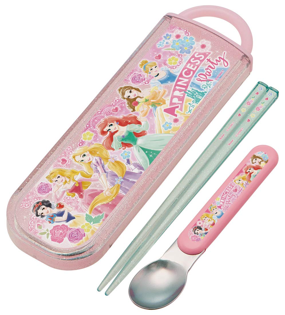 

Skater Chopsticks and Spoon Princess Made in Set, 21, Disney, CCA1, Japan-A