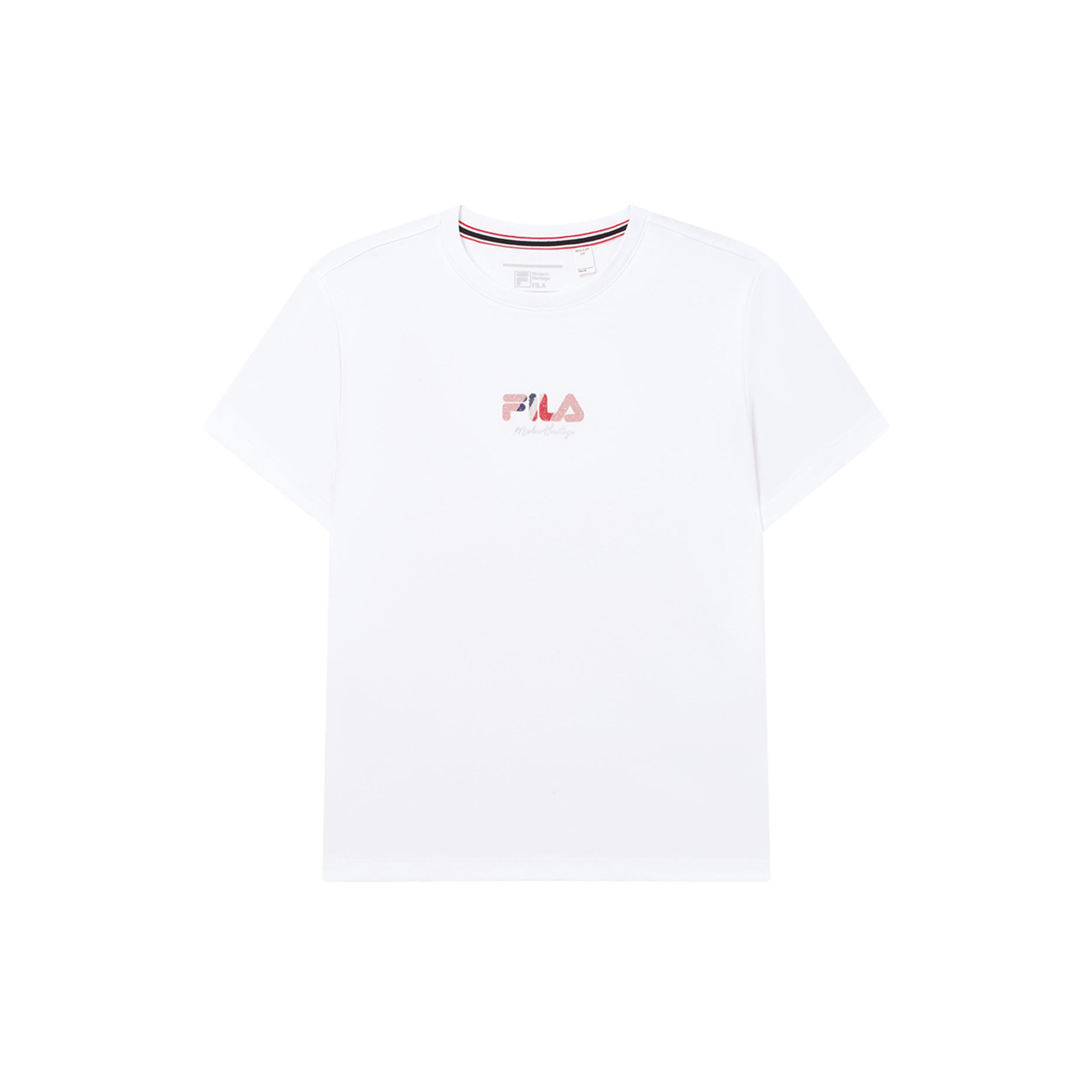 

New FILA T Shirt Women s Standard White F11W331102F-WT XL