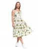 Women's Midi Dress with Straps and Ruffles Stylish Classic MORAJ XXL PATT 2