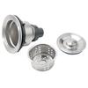 Sink Drain Strainer Sink Waste Strainer Modern Design Easy To Remove Long Using Life Silver High Quality Brand New