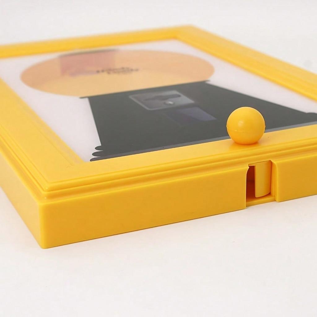Wall Mounted Square Photo Frame - Multi-Purpose Display Stand With Candy Dispenser - Photo Frame And Candy/Nuts/Pet Treats Holder - Home Decor Accen