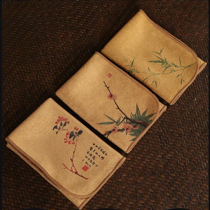 Colorful tea towel, absorbent cloth, thickened dining table cleaning tea cloth, cotton home kitchen cleaning cloth