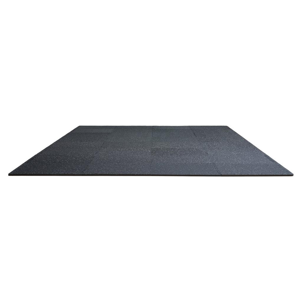 VEVOR 0.56 Inch Thick Gym Floor Mats, 25 Tiles Rubber Top with EVA Foam, 25" X 25" Gym Flooring Workout Mats with 100sq.ft Coverage