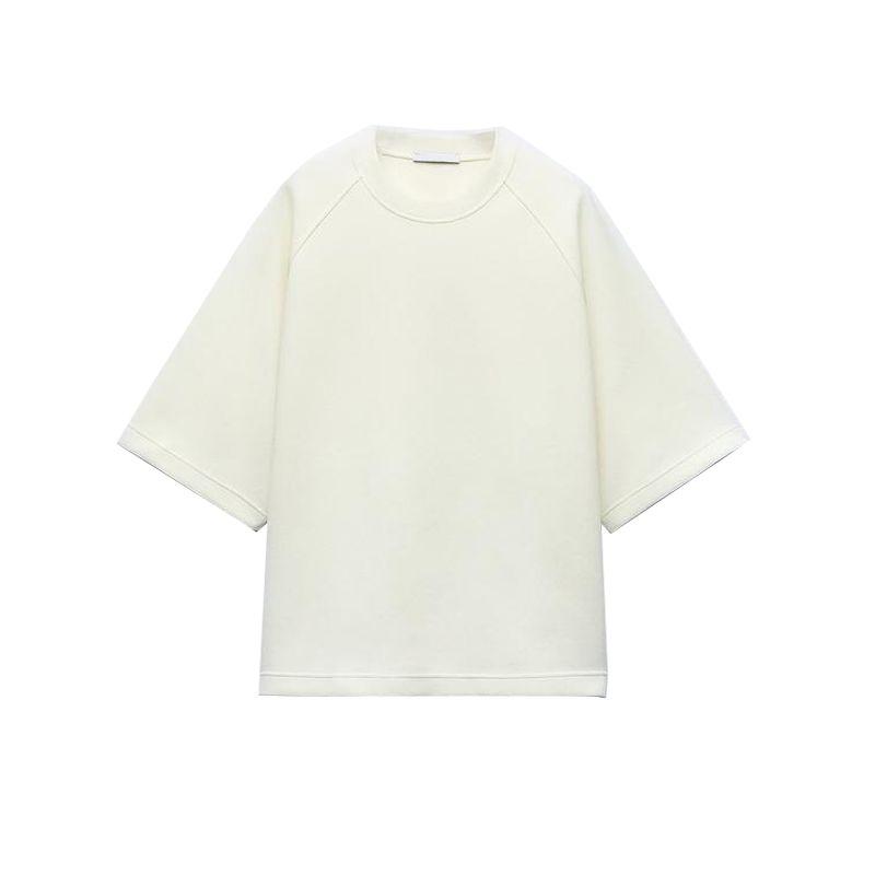 

Spring New Arrival Casual Easiest for Match Double-Sided Cloth Loose T-shirt 3854307 Straight-leg Jogger Pants 3854308 White Tops L