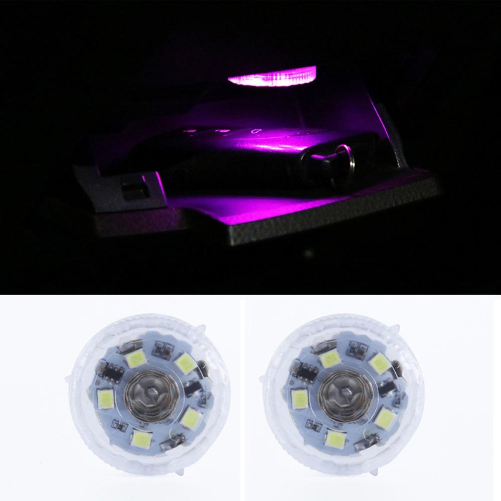 

2 Pcs Mini Car Interior Light Self-adhesive Car Led Touch Switch Light Pink 2pcs