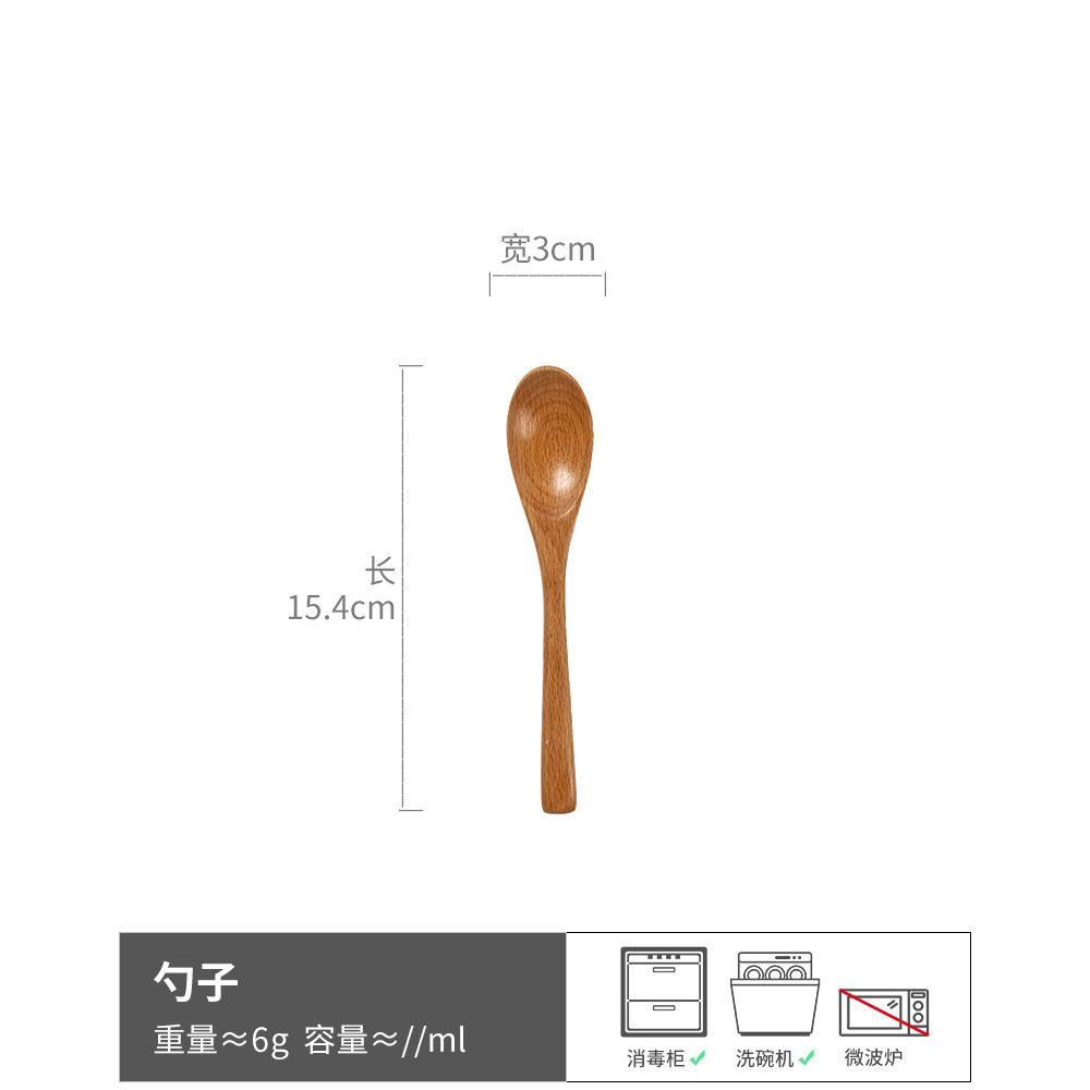 Простой стиль Деревянная ложка Суповая ложка Бытовая Ресторанная ложка Ложка для риса Креативная Подбор продуктов Столовая ложка Посуда