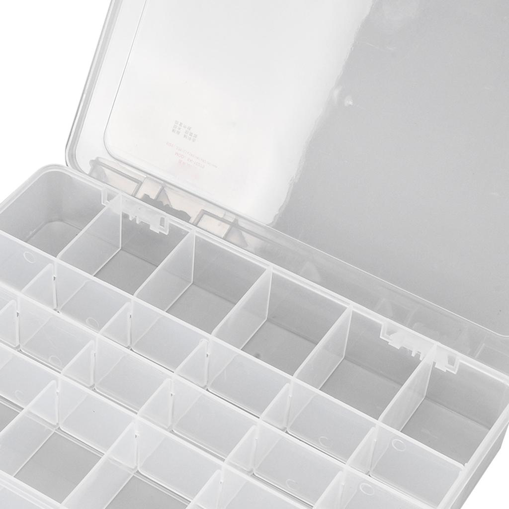 PP Grid Box Transparent Separate Storage Organizer Removable Electronic Component Containers