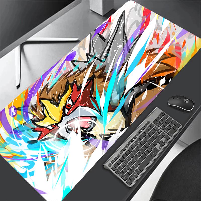 Anime Pokemon Mouse Pad XXL 90x40cm Mousepad Computer Keyboard Pads PC Computer Accessories Non-slip Desk Mat With Lockrand