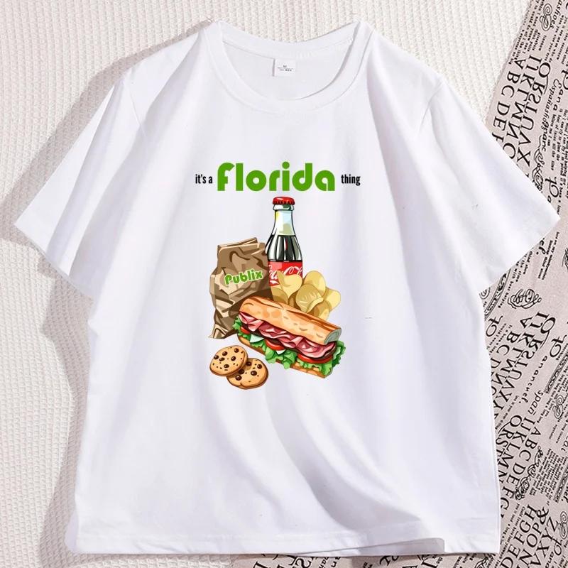 Men Women Designer TShirt Cotton Its A Florida Thing Design Clothes Food Lover Gifts Florida Foodie Graphic Tees Clothing 4XL