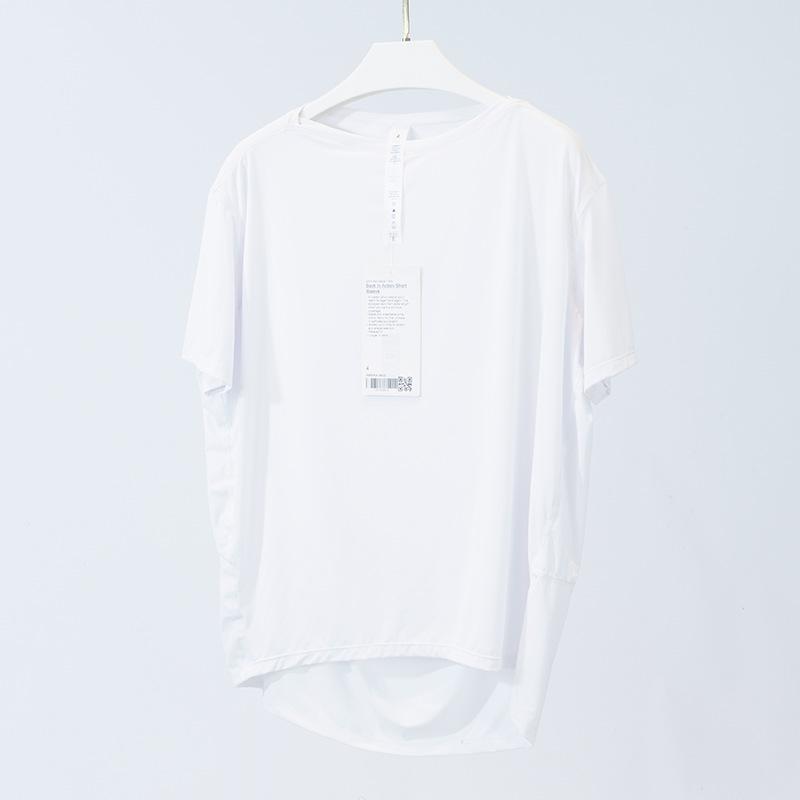 

Женская летняя футболка с коротким рукавом для йоги - Нейлон, Защита от солнца, Высокая эластичность, Дышащая, Удобная, Свободного кроя. Size 2: 90-100 Jin