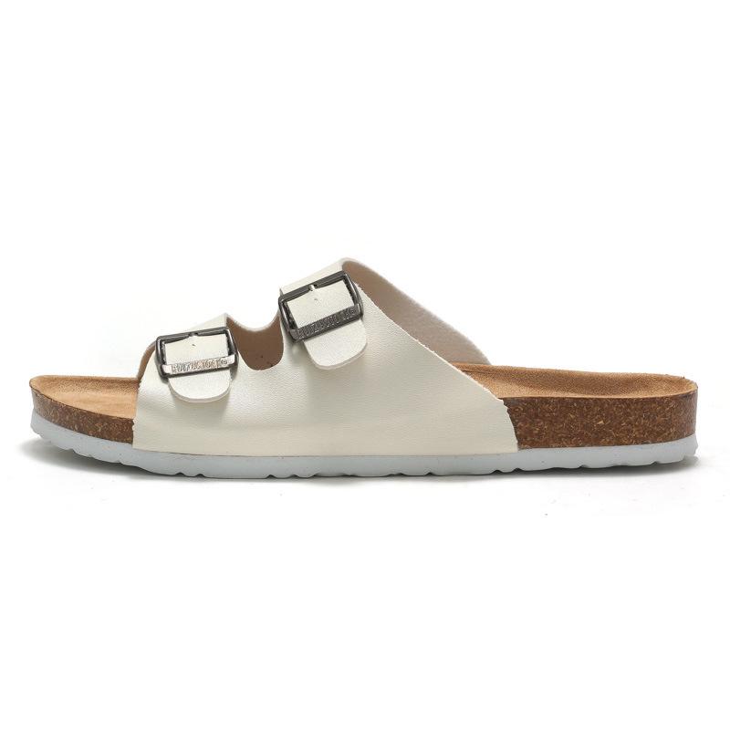 

Мужские тапочки из пробки в корейском стиле: Модные летние пляжные шлепанцы и повседневные сандалии 35 белый