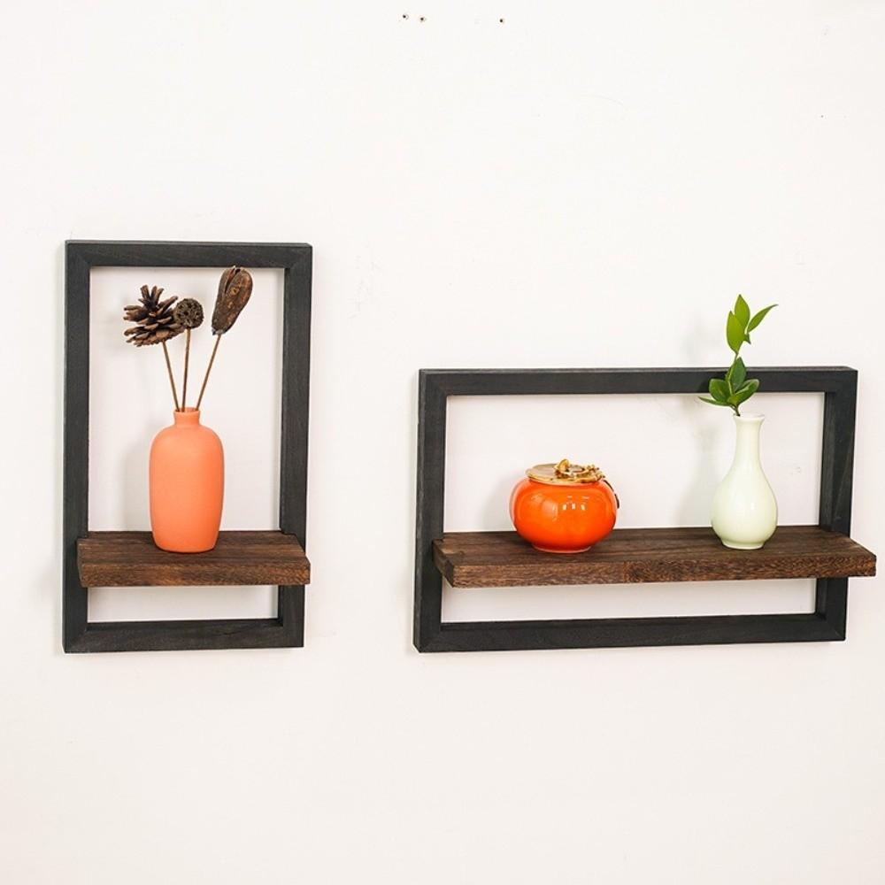Wooden Wall Plant Shelf Strong Load-bearing Indoor Plant Stand Plant Display Rack Bedroom