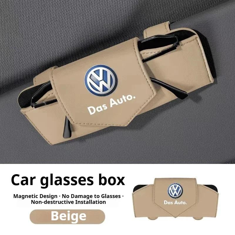hijk1 ·Car Glasses Storage estuche para gafas de sol de coche,de cuero Pu For Volkswagen VW Passat Touran Golf 3 GTI Octavia Jetta