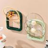 New Kitchen Wall Mounted Pot Lid Storage Rack Double Layer Punch-Free Lid Holder Saving Space Kitchen Wall Shelf with Drain Tray