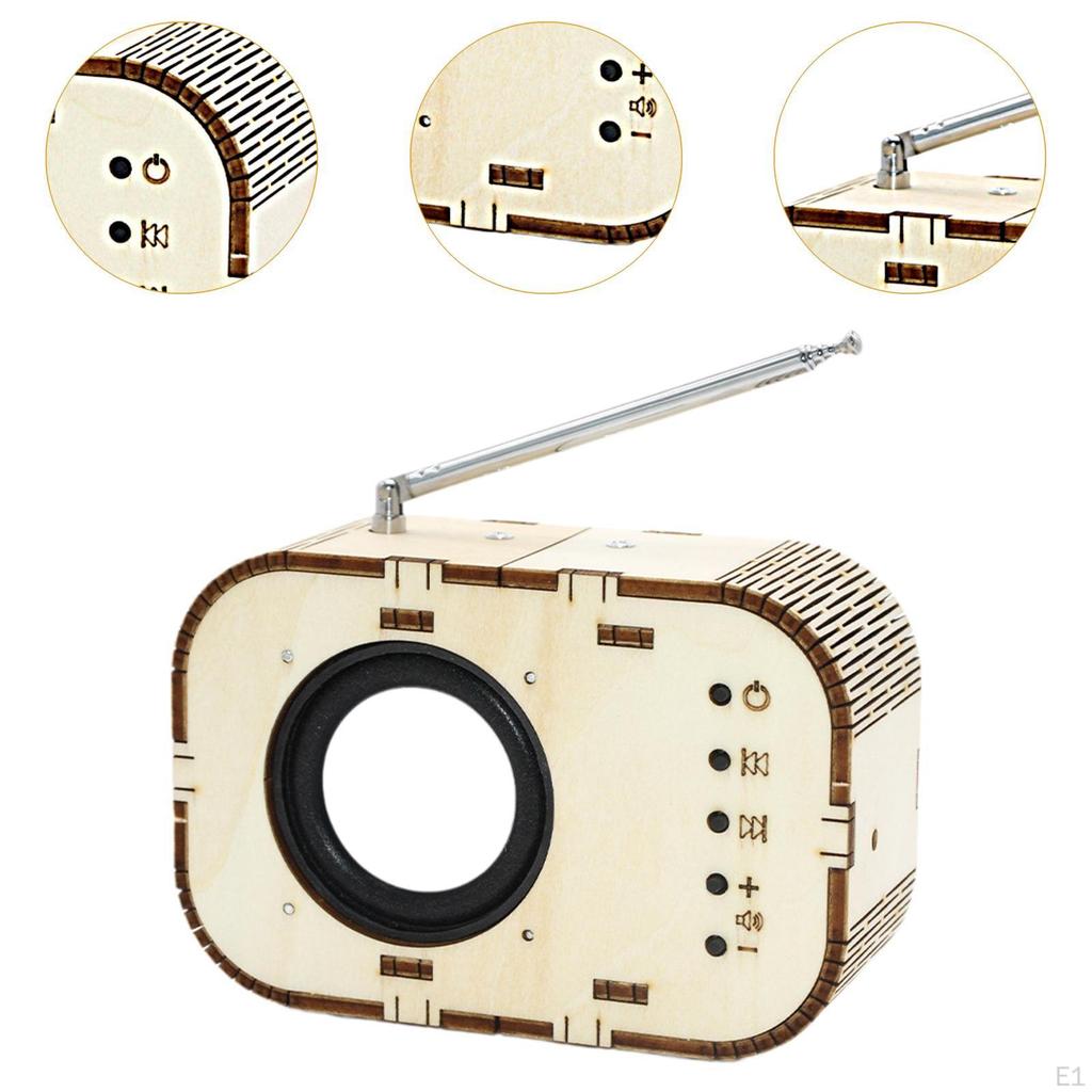 Scientific Experiment DIY Radio Model Wooden Educational Puzzle Learning Material Assembly 3D