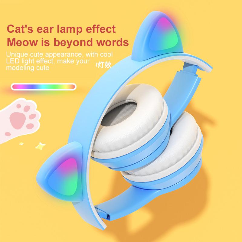 LED lampeggiante Carino Cat Ears Cuffie Bluetooth 5.0 Auricolare wireless  con microfono Kid Girl Stereo Music Earbud Phone Earphone Gift acquista in  modo economico — spedizione gratuita, recensioni reali con foto — Joom