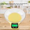 WH-B21LW Kitchen Food Scale Digital Cooking Multifunction Weight Scale with Bowl (White)
