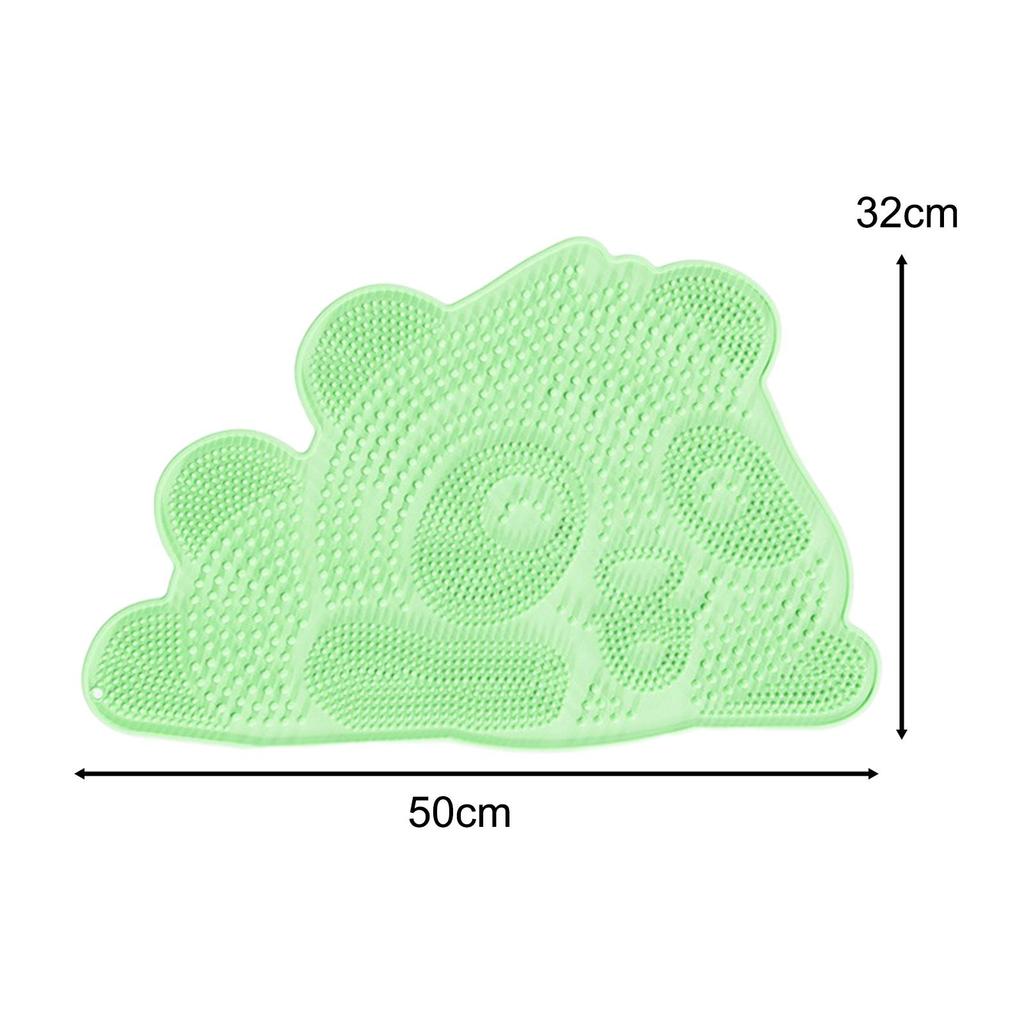 Shower Foot Scrubber Mat Silicone Bath Wash Pad for Hotel Men and Women Gym