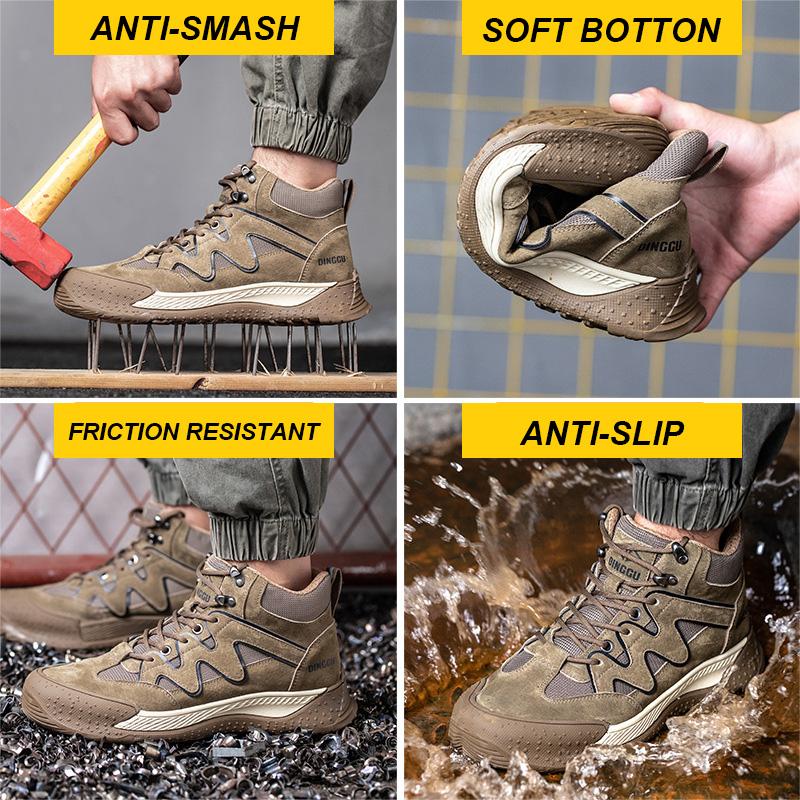 Pracovní obuv s ocelovou špičkou Pánská nezničitelná bezpečnostní obuv Protiskluzová pracovní obuv Aniti-Slip Pánská bezpečnostní obuv Ochranná obuv Pánské