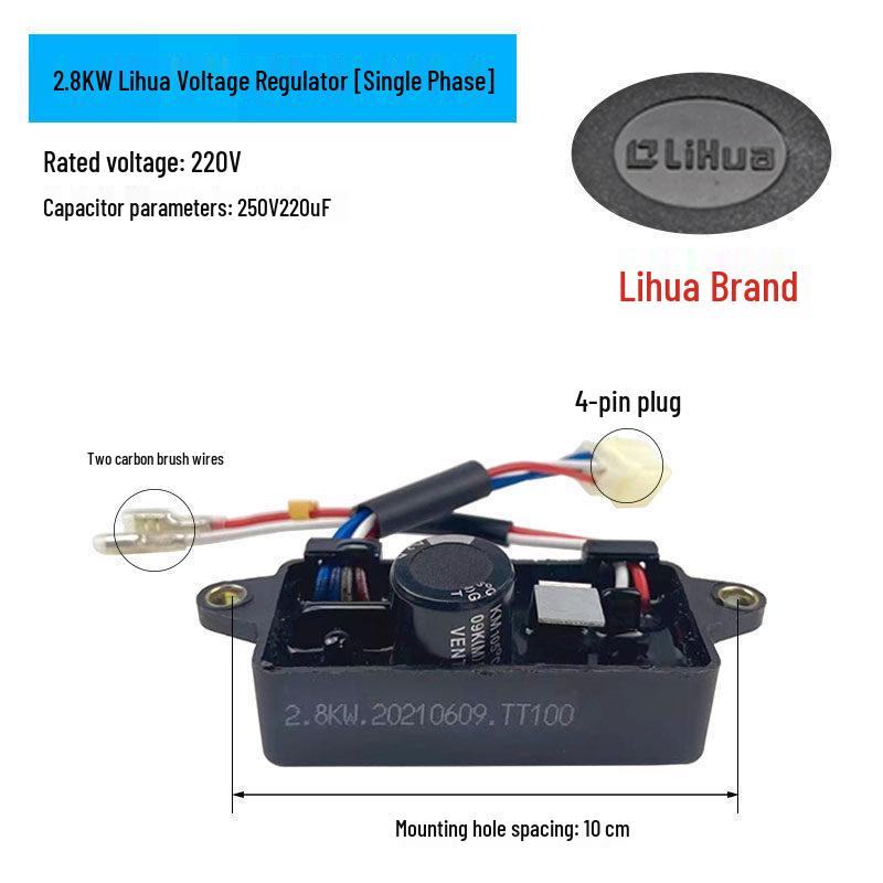 AVR Voltage Regulator for 2-8KW Gasoline Generator, Diesel Engine, Single/Three-Phase Equal Power