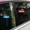 6Pcs Glossy Chrome Window Door Column B C Pillar Post Cover Trim For Nissan Versa Note E12 2012- PC Material Decoration