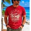 Air Land Sea Pacific Graphic T-Shirt Hula Girl Tropical Palm Trees Vacation Med