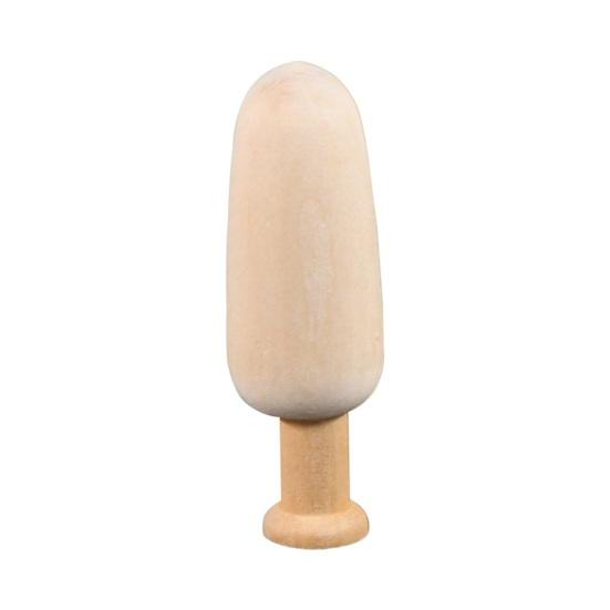 10Pcs/Set Wood Ornaments Multiple Styles No Glitch Eco-friendly Creative Anti-deformation DIY Round Corners Kids Toy Mushroom Ornaments Home