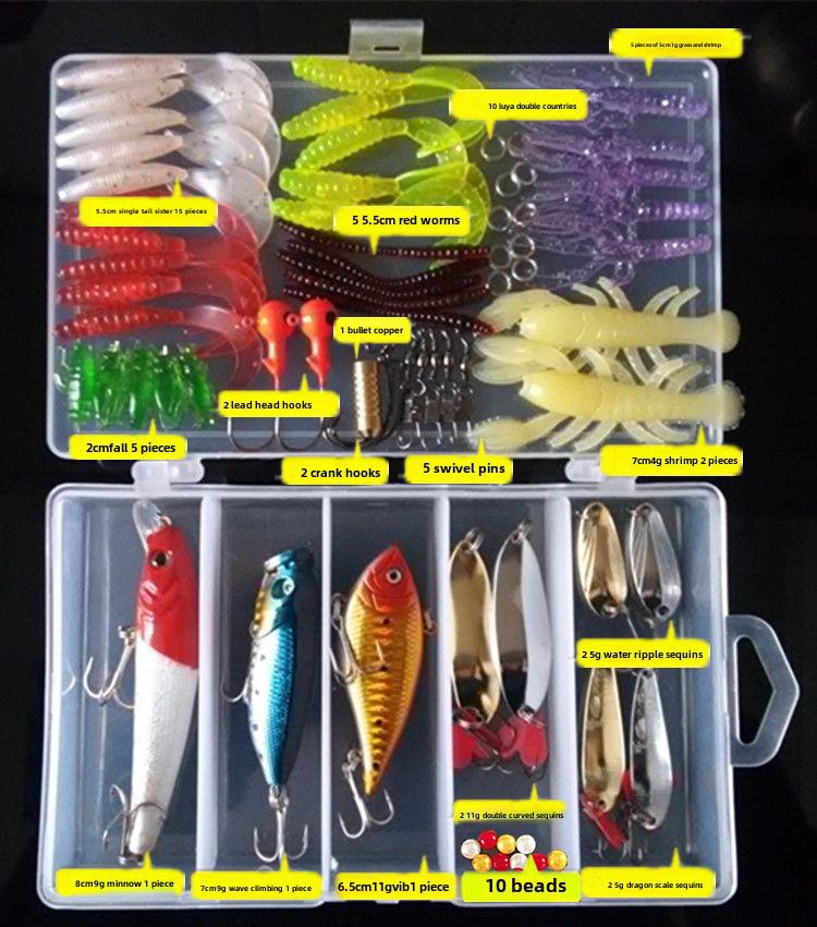 

Классический набор приманок: Приманки для пресной и соленой воды - Блесна на жереха, Мягкие приманки, Thunder Frog, Воблеры-минноу