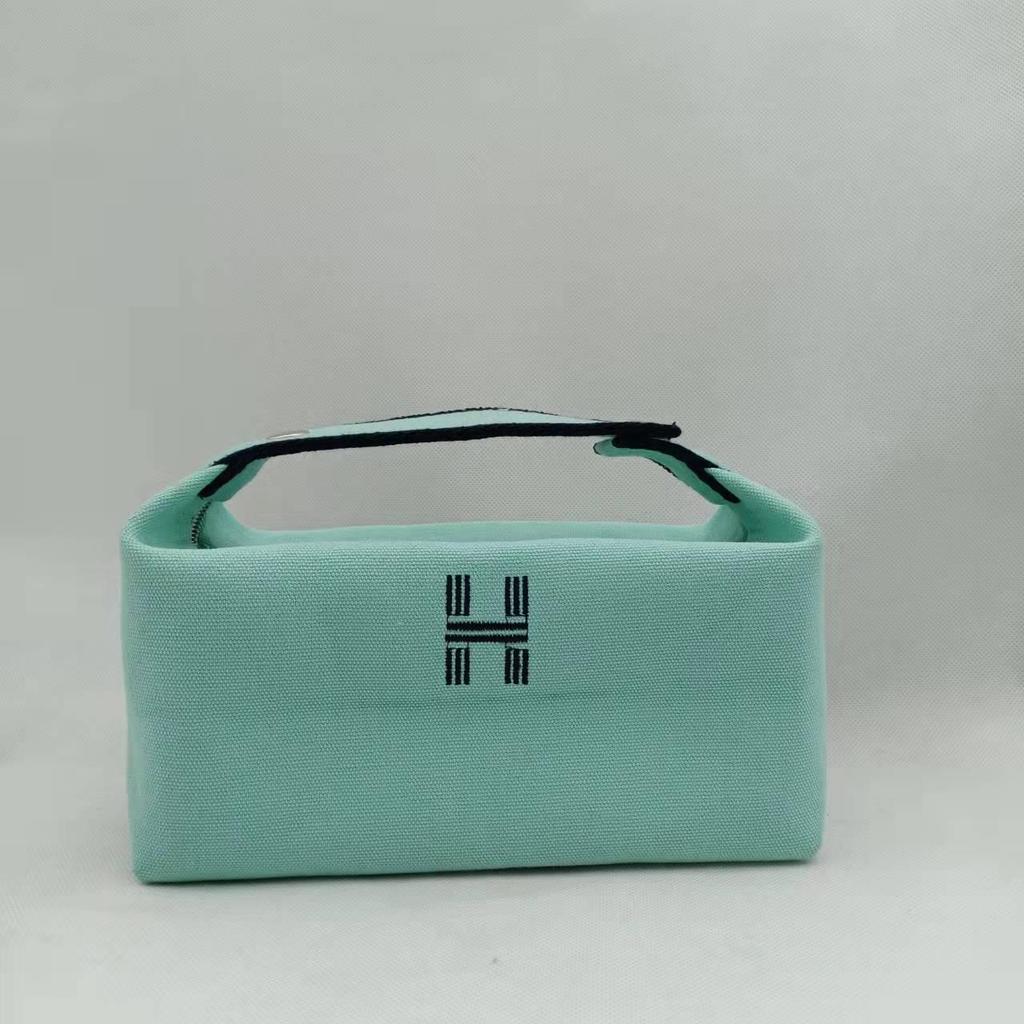 Portable H Canvas Bag: Large Capacity, Waterproof, Dustproof; Ideal for Lunch, Cosmetics, and Toiletries