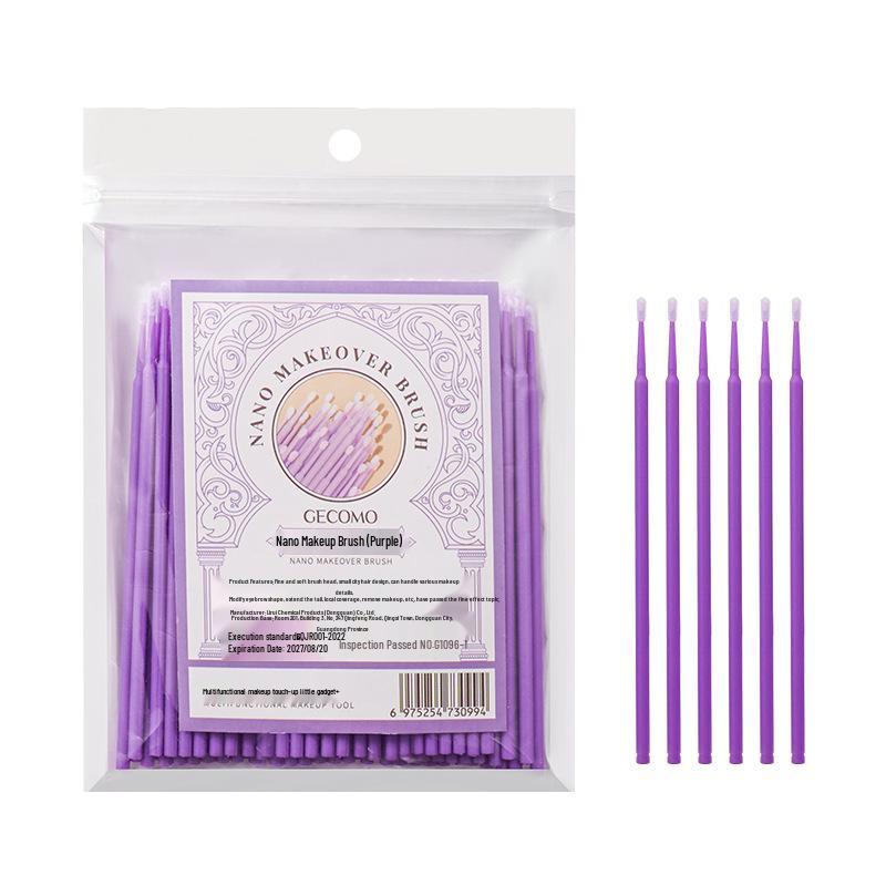 

Gemon Nano Eye Makeup Brushes & Purple Cotton Swabs - 100 Pcs Set