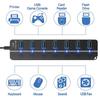 Usb3.0 Hub 4In1 7In1 Usb Splitter .0 Usb Adapter Multi-Port Independent Power Switch Extender 30Cm Cable