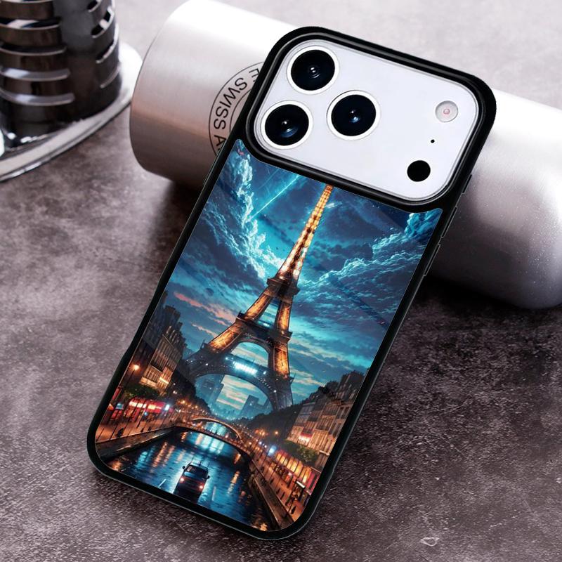World Landmarks 1 Eiffel Tower France Phone Case For iPhone 17,16e,15,14,13,12,11,Mini,Pro,MAX soft Silicone Cover