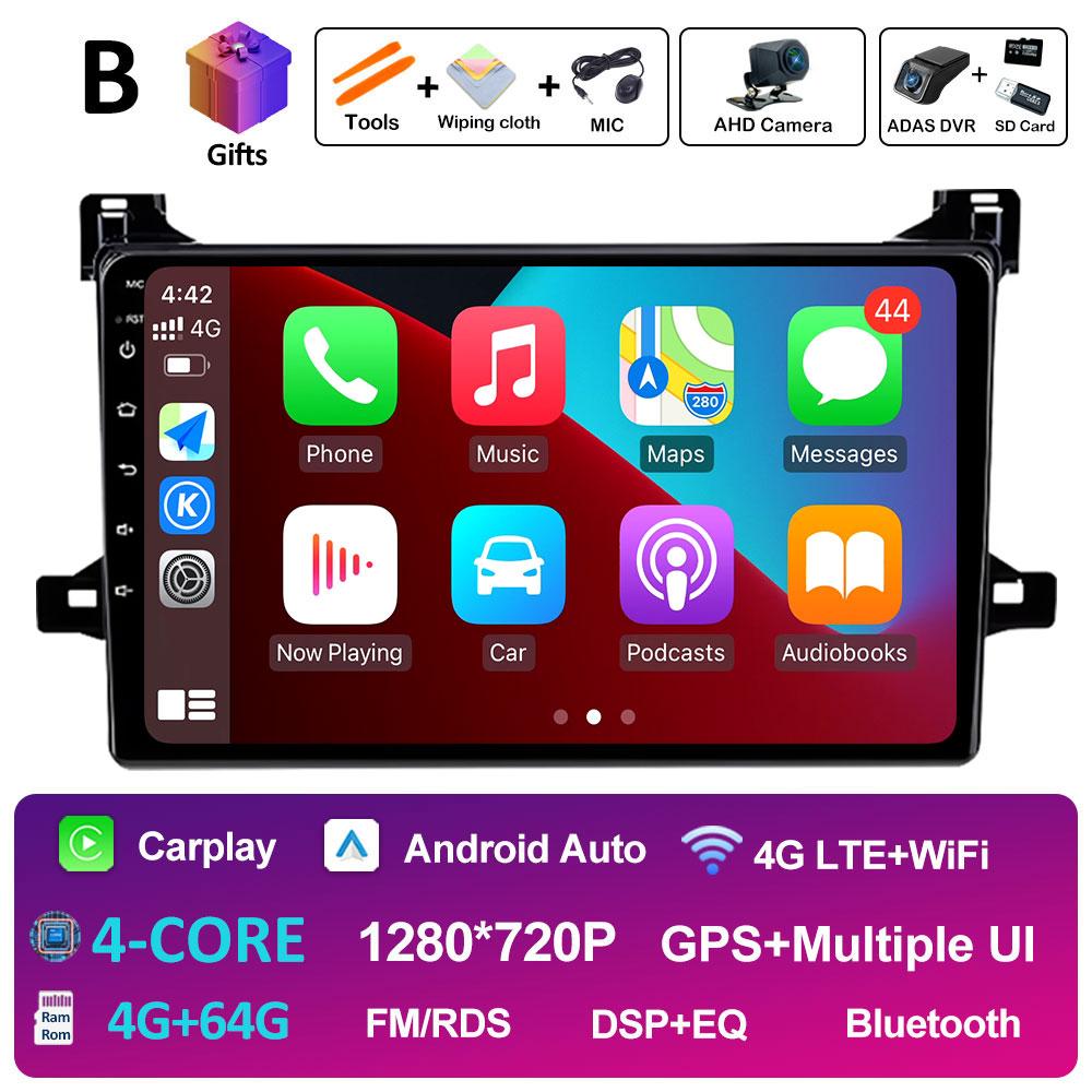 Bluetooth Car Video Radio Player For Toyota Prius XW50 2015 2016 2017 2018 2019 2020 Cooling Fan DSP Stereo Autoradio Head Unit