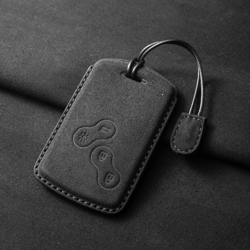 Leather Car Key Case Cover For Renault Duster Captur Clio Logan Megane RS 1 2 3 4 Koleos Scenic Nema Fluence Zoe Accessory
