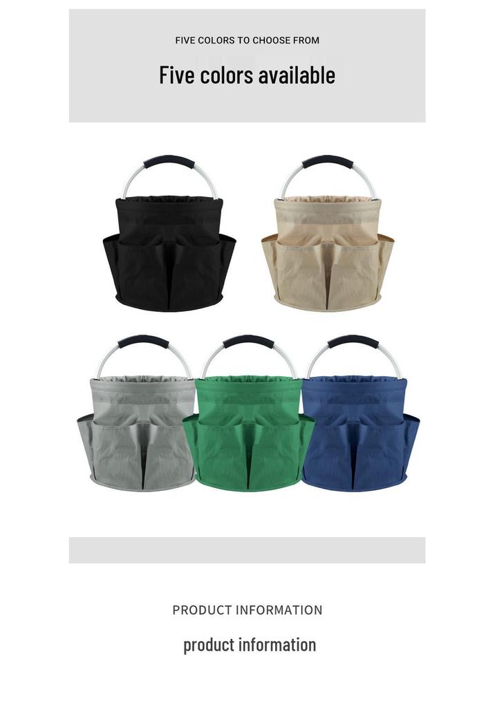 Portable Outdoor Picnic and Beach Basket – Foldable, Multi-Purpose Storage Bag for Bathroom or Mother and Baby Needs.