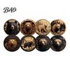 Furniture Protection Coaster 8PCS Coasters, Colorful Wood with Non-Slip Heat Insulation Multi-color Pack Waterproof Drink Holder, for Home Office