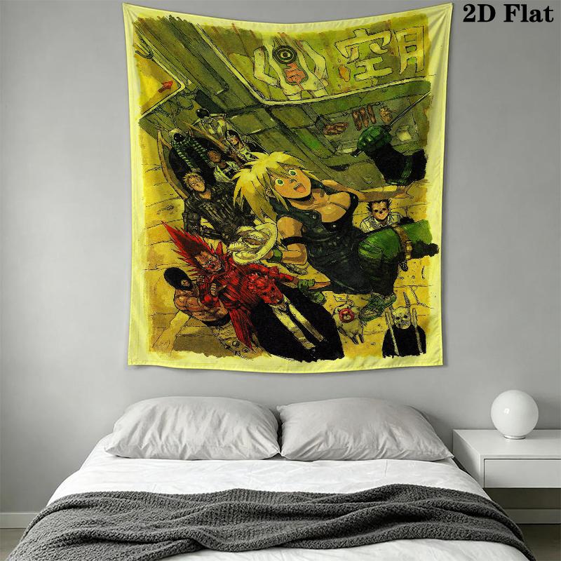 Dorohedoro Wall Tapestry Aesthetic Wall Hanging Printed Fabric Blanket Decorative Tapestries for Bedroom Living Room Home Decor