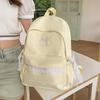 Schoolbag schoolbag for girls, simple and versatile for junior high school students, niche Japanese ins solid color large-capacity backpack for high