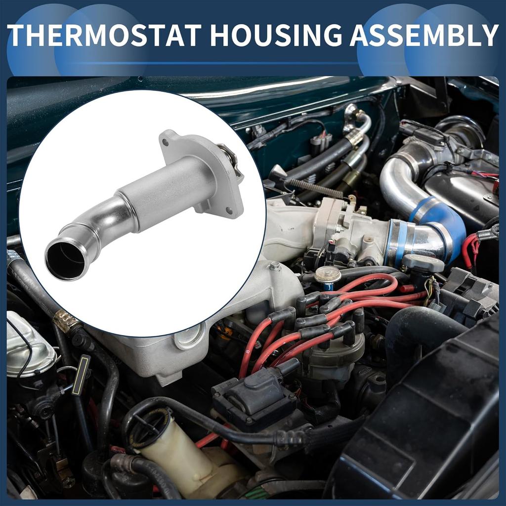 Aluminum Alloy Thermostat for Buick Rainier 4.2L 2004-2007 Engine Coolant Thermostat Housing Assembly for Chevrolet Trailblazer 4.2L 2002-2009 for