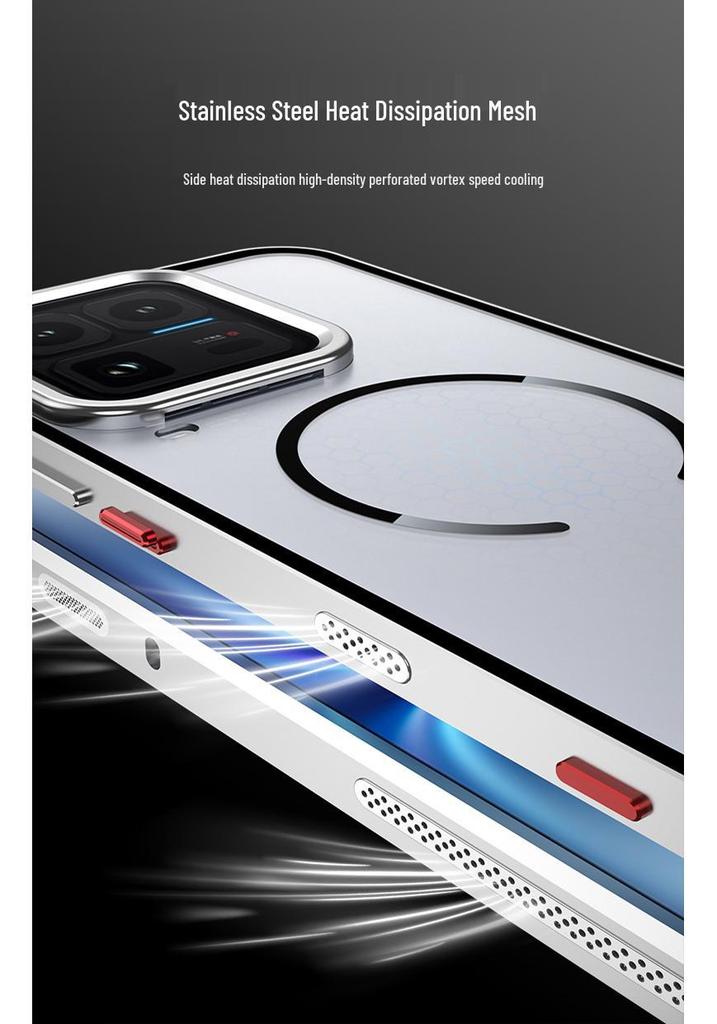 Aluminum Alloy Snap-Button Phone Case with Magnetic Back for iQOO 15 Ultra - Ideal for Cross-Border Use