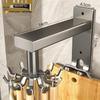 Wall-Mounted Rotating Hook & Storage Rack for Kitchen Utensils - Punch-Free Installation