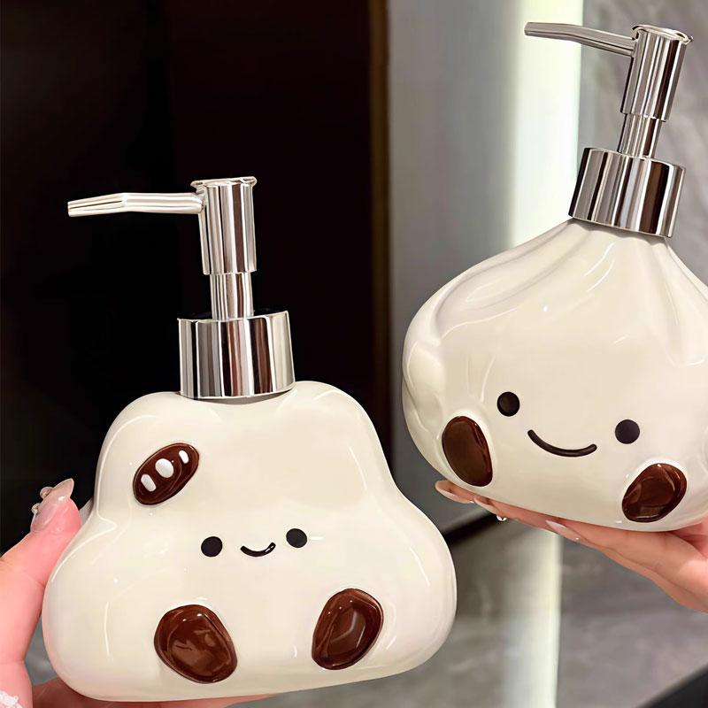soap dispenser Cute ceramic lotion bottle press bottle hotel hand lotion bottle bathroom shower gel shampoo bathroom accessories
