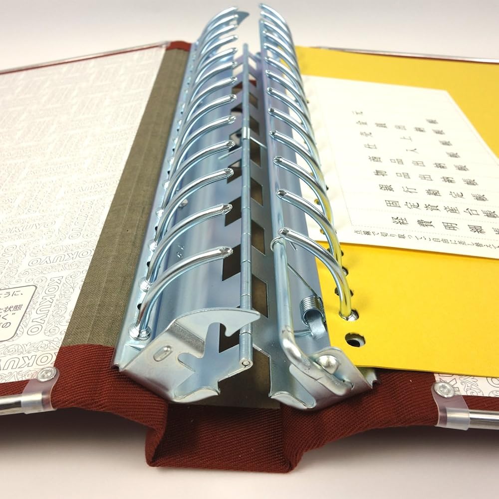 Kokuyo File Binder Cloth Sticker B5 with Vertical Binder, 26 Holes, Holes, 200 Sheets, Red Ha-120RZ
