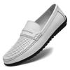Men's Large Size Leather Slip-On Driving Shoes, Soft Sole, Sizes 45-46.