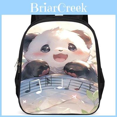 Spacious 15 Inch Panda Backpack For Elementary Kids Lightweight Oxford Cloth