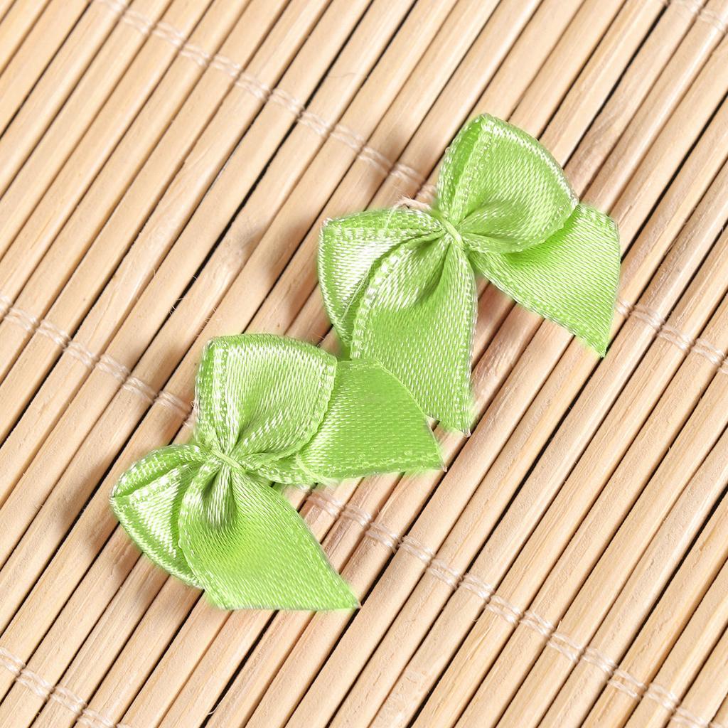 100Pcs Adorable Satin Ribbon Bows Flowers Handmade Hair Bows Accessories for Birthday Christmas Gift Craft Wedding Decor Pink