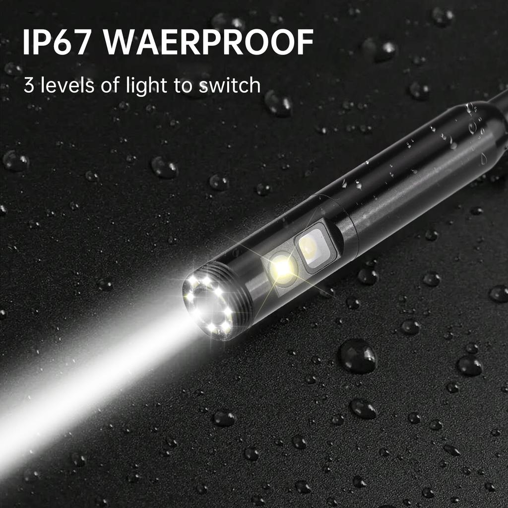 Industrial 1080P Sewer Inspection Camera Dual Lens with 8 LED Lights Endoscope Pipe Camera 4.3" HD